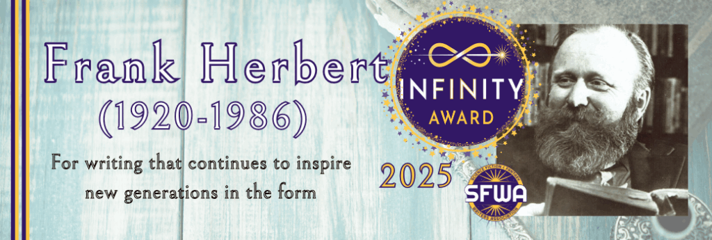 Infinity Award Banner honouring Frank Herbert